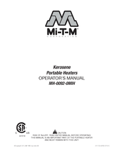 Mi-T-M Corporation MH-0092-0MIH Manual Del Operador