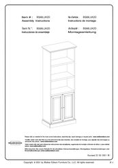 Walker Edison BS68LUK2D Instrucciones De Ensamblaje