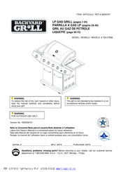 Backyard Grill 30500767 Manual De Instrucciones