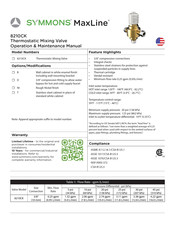 Symmons MaxLine 8210CK Manual De Operaciones Y Mantenimiento
