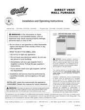 COZY CDV156D Instrucciones De Instalación Y Funcionamiento