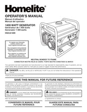 Homelite HGCA1400 Manual Del Operador