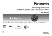 Panasonic LUMIX H-X015E-K Manual De Instrucciones