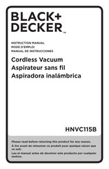 Black and Decker HNVC115B Manual De Instrucciones