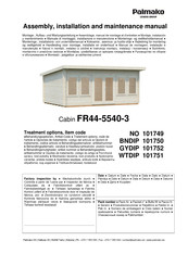 Lemeks Palmako FR44-5540-3 Instrucciones De Montaje, Instalación Y Mantenimiento