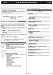 Citizen YF05 Manual De Instrucciones