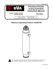 BVA Hydraulics HPD1610 Manual De Instrucciones