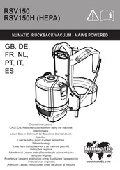 Numatic RSV150 Manual De Instrucciones