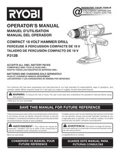 Ryobi P212B Manual Del Operador