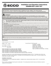 Ecco EW4009 Instrucciones De Instalación Y Funcionamiento