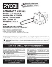 Ryobi P545 Manual Del Operador