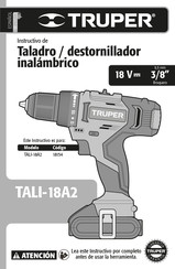 Truper TALI-18A2 Instructivo