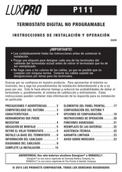 LuxPro P111 Iinstrucciones De Instalación Y Operación