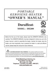 DuraHeat DH2400 Manual Del Propietário