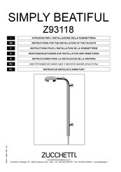 Zucchetti Z93118 Instrucciones Para La Instalación