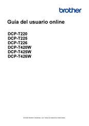 Brother DCP-T426W Guía Del Usuario Online