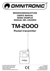 Omnitronic TM-2000 Manual Del Usuario