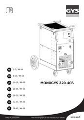 GYS MONOGYS 320-4CS Manual De Instrucciones