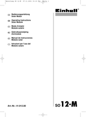 EINHELL SO 12-M Manual De Instrucciones