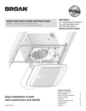 Broan Ultra XB110HL1 Guia De Instalacion