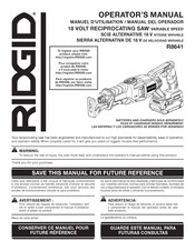 RIDGID R8641 Manual Del Operador