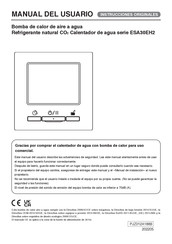 Mitsubishi Heavy Industries ESA30EH2 Serie Manual Del Usuario