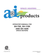 A&I Products SH-165K Manual Del Operador