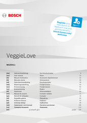 Bosch VeggieLove MUMS2EW30/01 Manual De Usuario