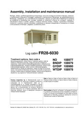 Palmako FR28-6030 Instrucciones De Montaje, Instalación Y Mantenimiento