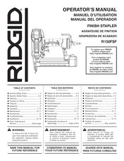 RIDGID R150FSF Manual Del Operador