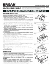 Broan BHF80 Manual De Instrucciones