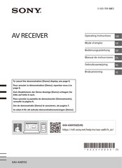 Sony XAV-AX8150 Manual De Instrucciones