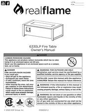 RealFlame 6330LP Manual Del Propietário