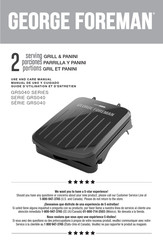 George Foreman GRS040BC Manual De Uso Y Cuidado