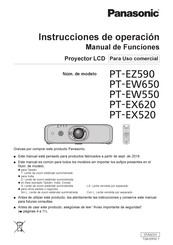 Panasonic PT-EX620 Instrucciones De Operación