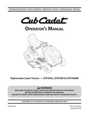 Cub Cadet LTX1042 Manual Del Operador