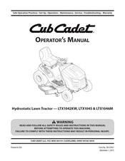 Cub Cadet LTX1045 Manual Del Operador