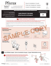 Pfister Saxton LG48-GL0 Guía De Instalación Rápida