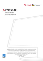 ViewSonic ColorPro VP2756-4K Guia Del Usuario