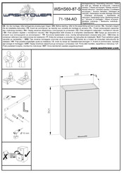 WASHTOWER WSHS60-87-S 71-184-AO Instrucciones De Montaje