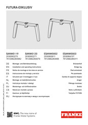 Franke FUTURA-EXKLUSIV ESANW0003 Instrucciones De Montaje Y Servicio