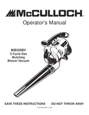 McCulloch MB320BV Manual Del Operador