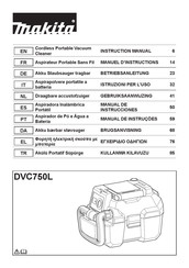 Makita DVC750LTX1 Manual De Instrucciones