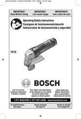 Bosch PS70 Instrucciones De Funcionamiento Y Seguridad