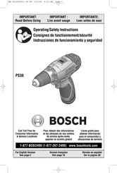 Bosch PS30 Instrucciones De Funcionamiento Y Seguridad