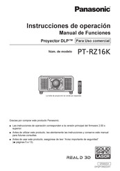 Panasonic PT-RZ16K Instrucciones De Operación