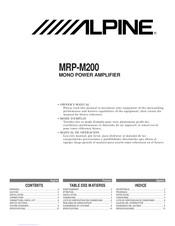 Alpine MRP-M200 Manual De Operación