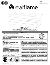 RealFlame 1680LP Manual Del Propietário