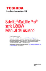 Toshiba Satellite Pro U800W Serie Manual Del Usuario