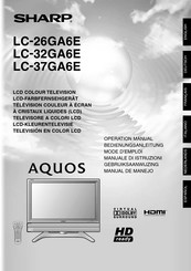 Sharp AQUOS LC-37GA6E Manual De Manejo